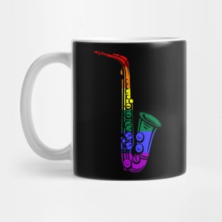 LGBT Saxophonist Proud Saxist Sax Rainbow Saxophone LGBTQ Mug